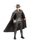 Black Lycra Zorro Super Hero zentai suit